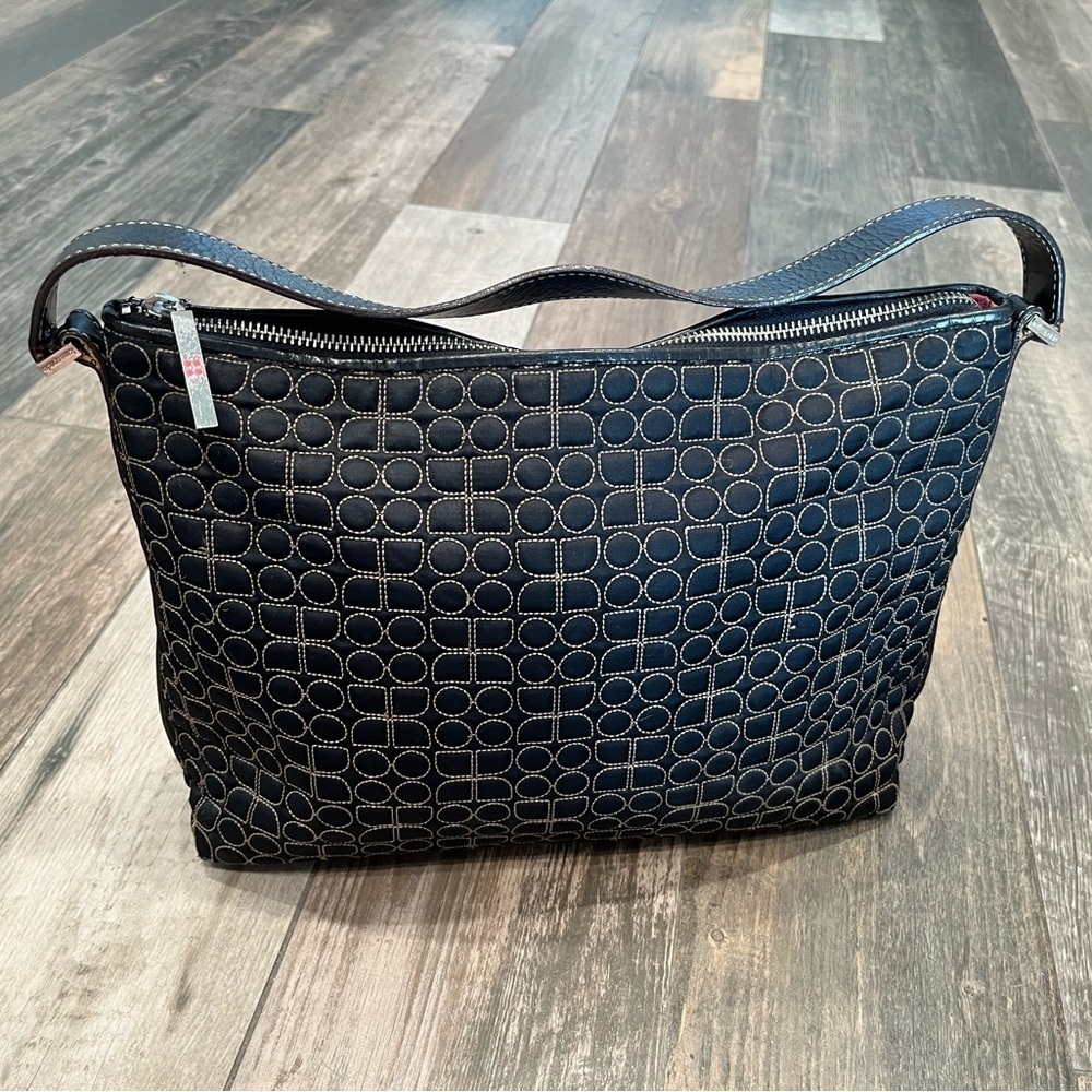 Kate Spade New York Dot Noel Quilted Amanda Shoulder Bag Purse Suede Interior